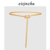 夏季 黑色皮带 百搭ins风时尚 细腰带女配连衣裙子衬衫 收腰真皮时尚