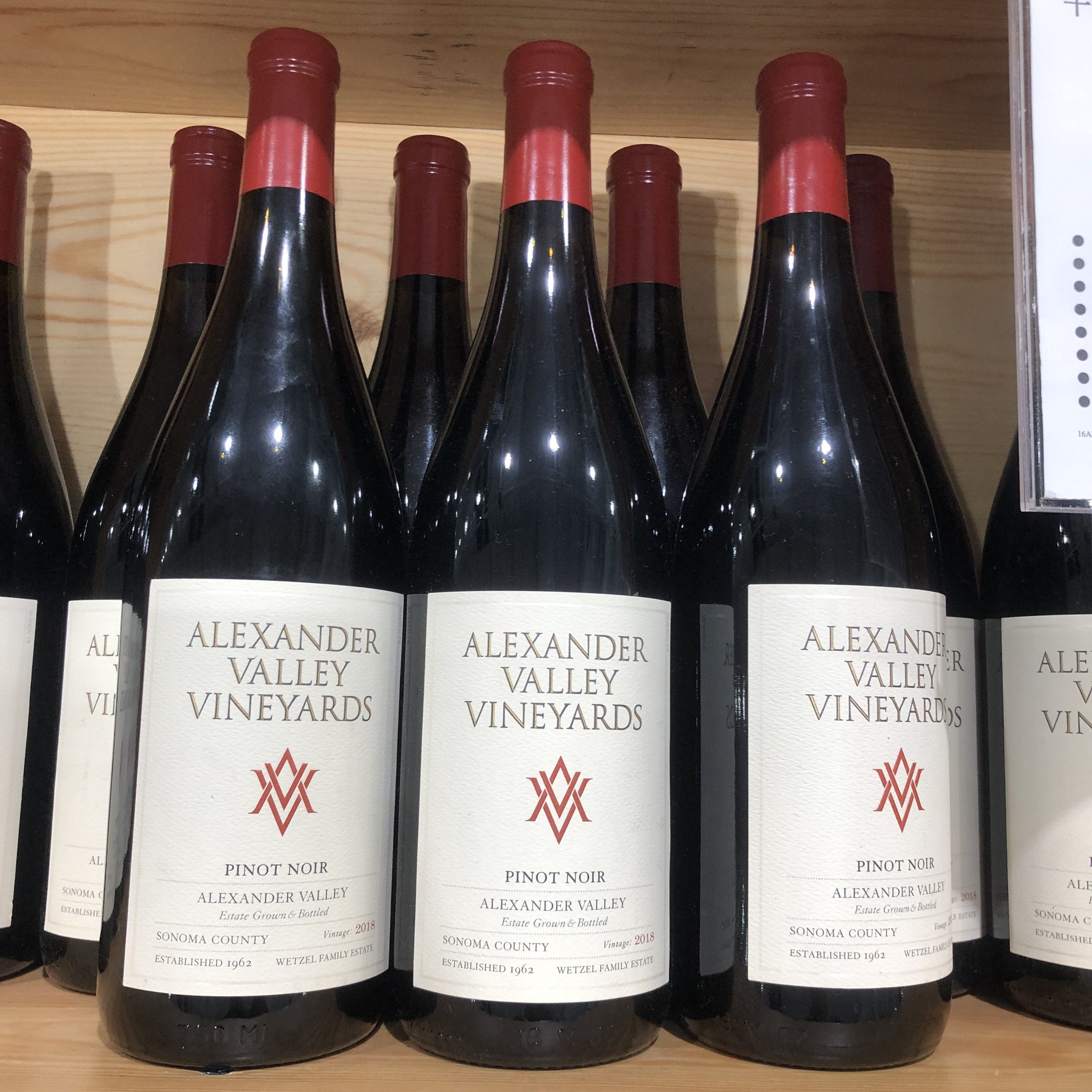 美国alexandervalley庄园黑皮诺干红葡萄酒红酒750ml开市客costco