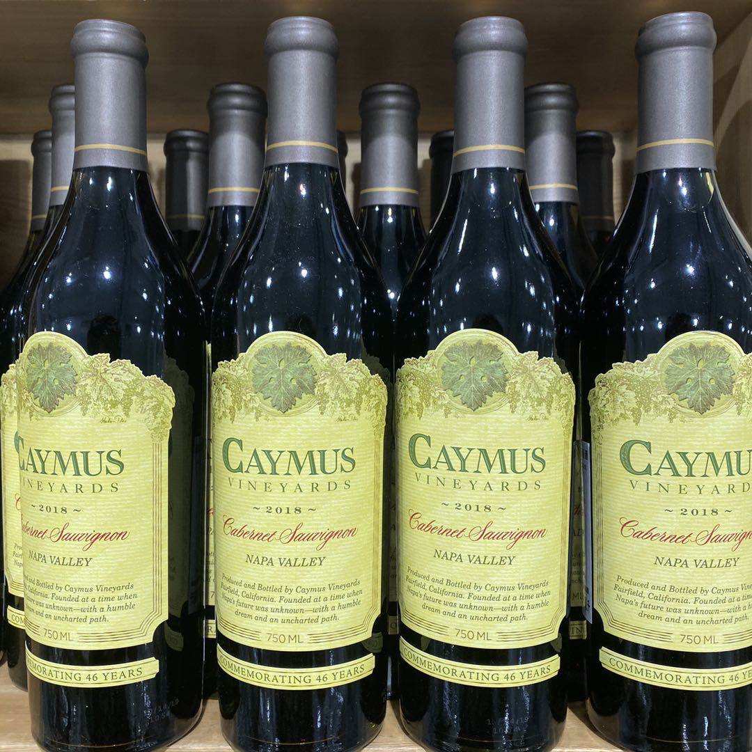 costco开市客美国caymus cab.sauv赤霞珠红葡萄酒黑莓750ml山姆