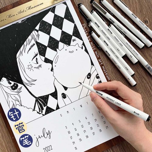 IERS防水勾线针管笔手绘描边