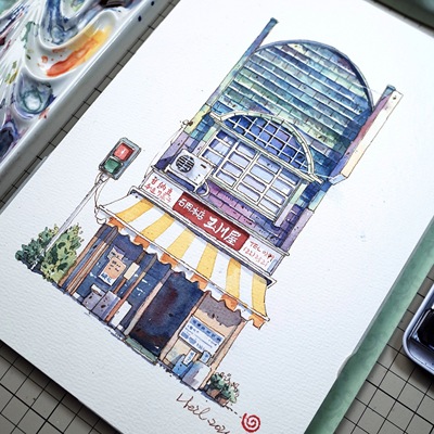 稿本合集小清新32k宝虹钢笔淡彩