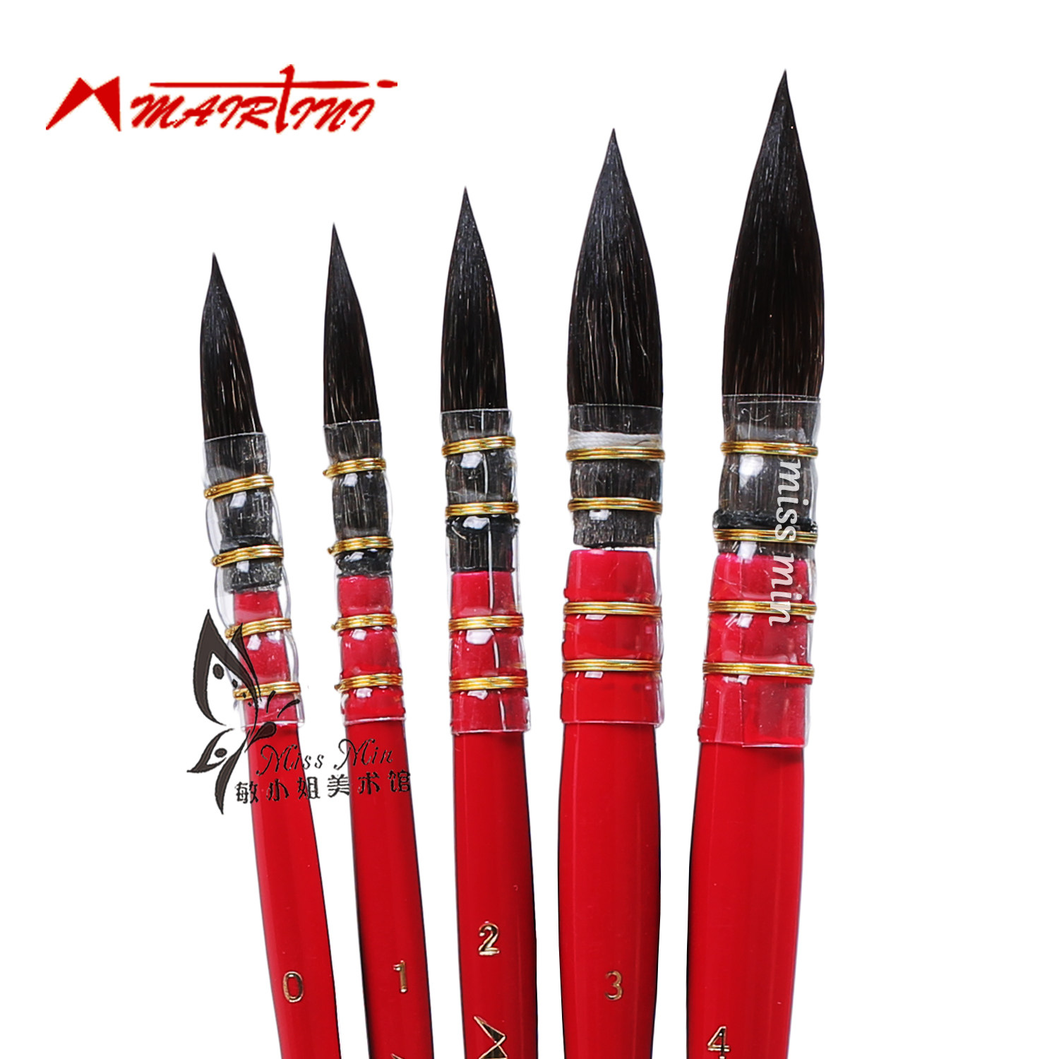 mairtini 马蒂尼  616 红杆拖把笔 611古典木杆 水彩笔手工松鼠毛