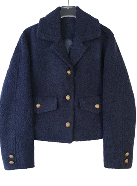 SS9159 新款时尚韩版气质女士翻领外套