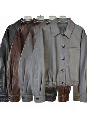 LZ9380 新款时尚简约绵羊皮女士皮衣