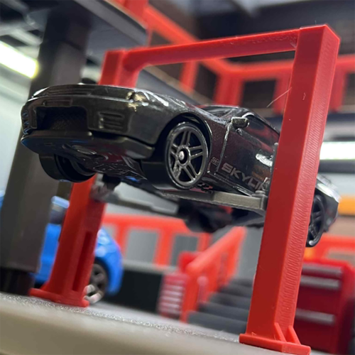 164可调高度双柱举升机模型