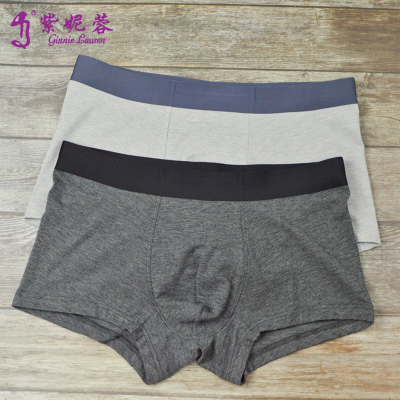 男士内裤中腰棉质面料平角裤