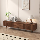 全实木小户型客厅电视柜落地现代简约卧室电视机柜抽屉原木地柜