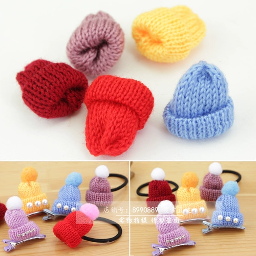 Шерстяная шапка ручной работы, детский аксессуар для волос, заколка для волос, в корейском стиле