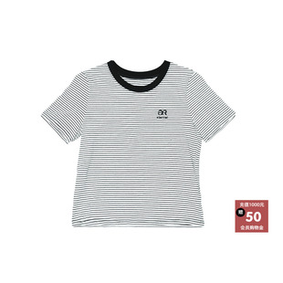 圆领百搭条纹T恤女ESQT6B861 新款 恩瑞妮恩商场同款 2025秋季