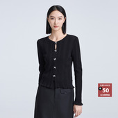 恩瑞妮商场同款 女套头上衣 蝴蝶结显瘦气质淑女针织衫 2025秋季 新款