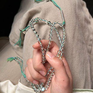 10A全净体天然白水晶108颗佛珠手链新中式念珠6mm圆珠项链纳福女