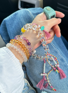 神颜10A净水天然白水晶1.2老型珠21颗手持念珠纯银蜜蜡绿松石佛珠