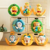 创意卡通毛绒欢迎光临门铃迎宾器店铺进门人体感应器商店防盗提醒