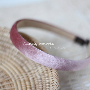 儿童小众发饰进口丝绒发箍宝宝简约头箍女孩公主配饰头饰多色入