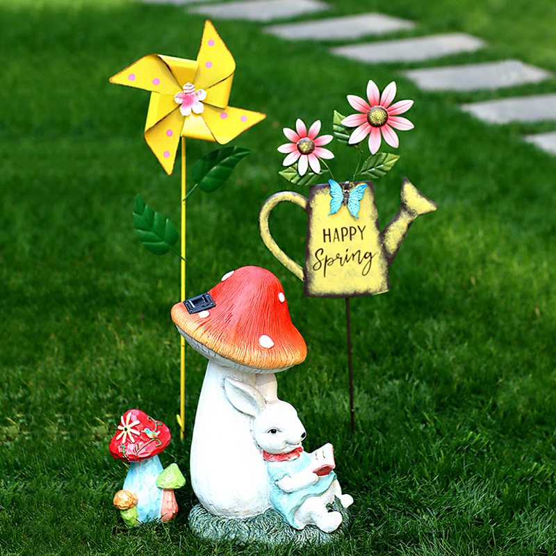 太阳能花园亮灯蘑菇草坪装饰