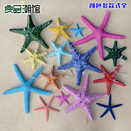 地中海立体树脂珊瑚仿真海星儿童房背景墙面海洋装饰道具挂件摆件