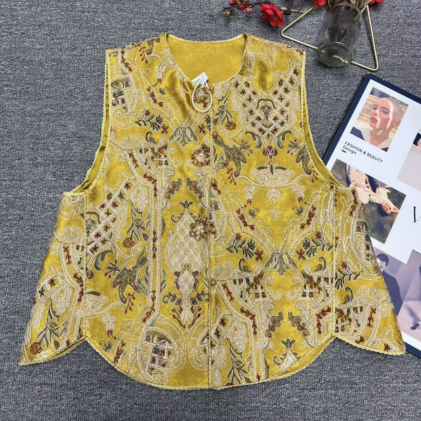 云禾锦2026春季新款国风复古女新中式高级感重工刺绣马甲上衣外套,女装/女士精品,马夹,淘宝优惠券,粉丝福利购,淘宝优惠卷