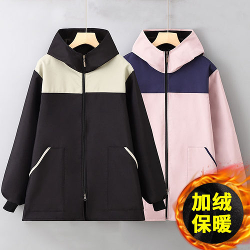 短款加绒加厚正穿罩衣女秋冬上班