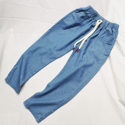 薄款男童纯棉直筒防蚊裤