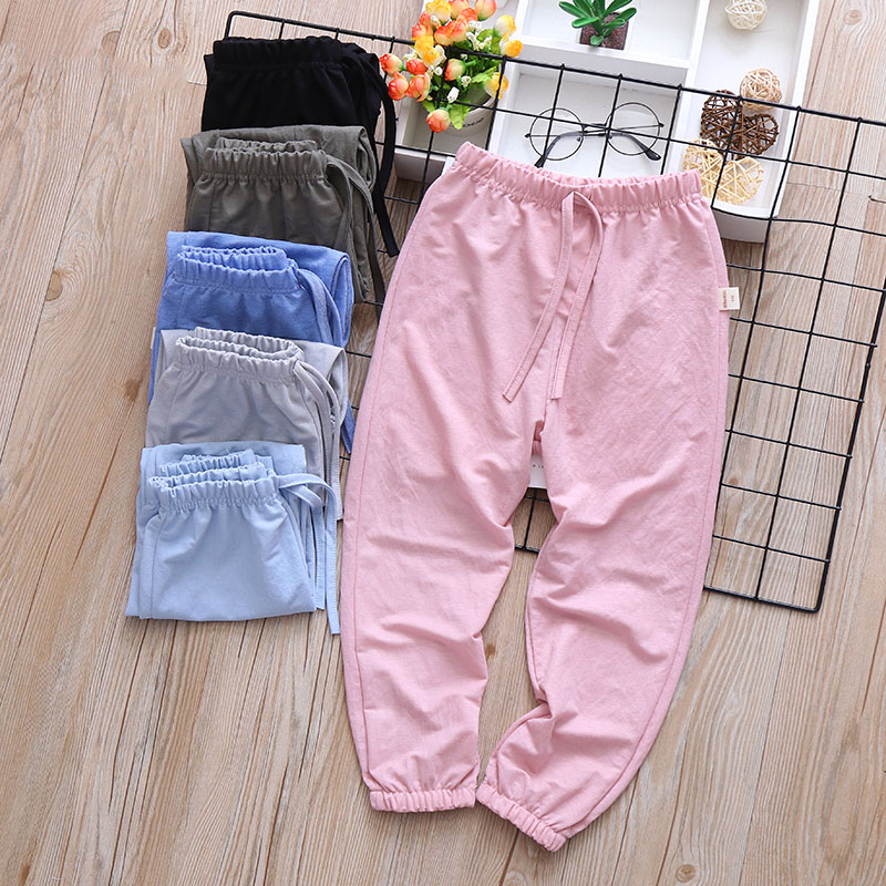 男童冰丝棉麻灯笼裤断码特价超薄