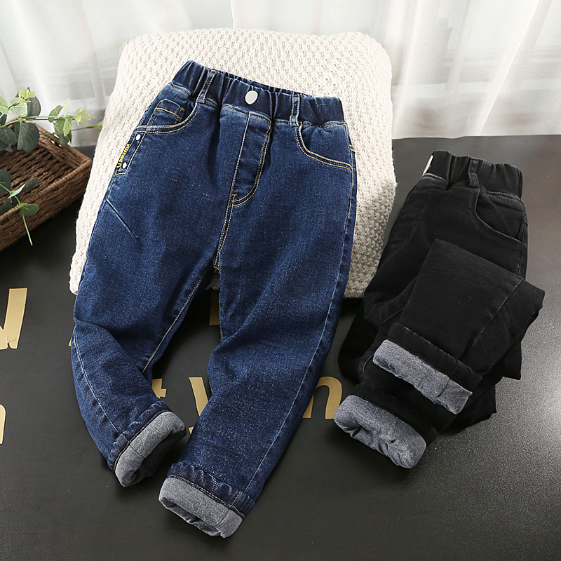 男童弹力加厚保暖棉裤