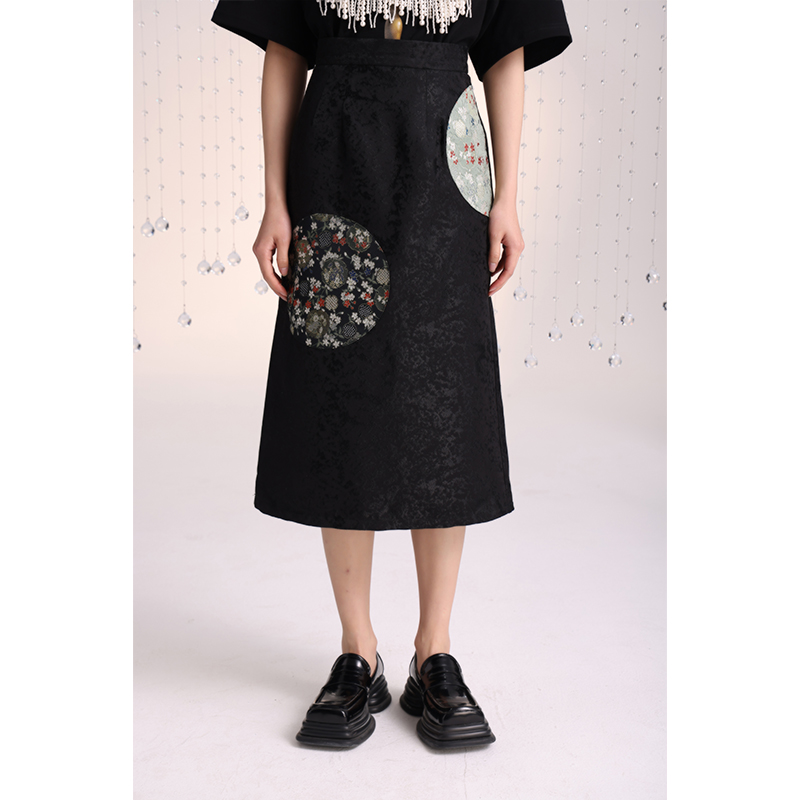 杨二大梦原创新中式半身裙高腰