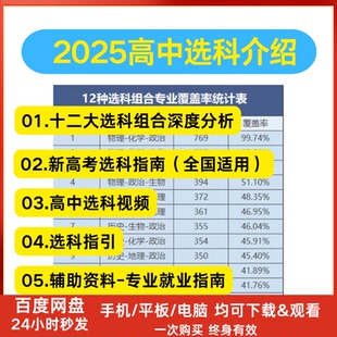 2025 新高考高一选科指南3+1+2/3+3通用物理文理分科电子资料