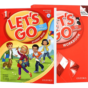 letsgo教材第四版原装进口现货牛津少儿英语let's go1级别一年级小学英语教材书本+练习册+光盘线上账号送测试卷+白板软件