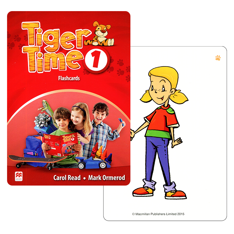 原版进口麦克米伦少儿英语教材Tiger Time 1级别教学卡片 教师课堂师生互动辅助卡片教学工具 对标欧洲英语学习框架