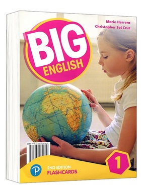 包邮现货原装进口香港朗文培生出版社少儿英语教材新版Big English第二版本1级别教学大卡字卡闪卡 2ND Edtion Flashcards1级别