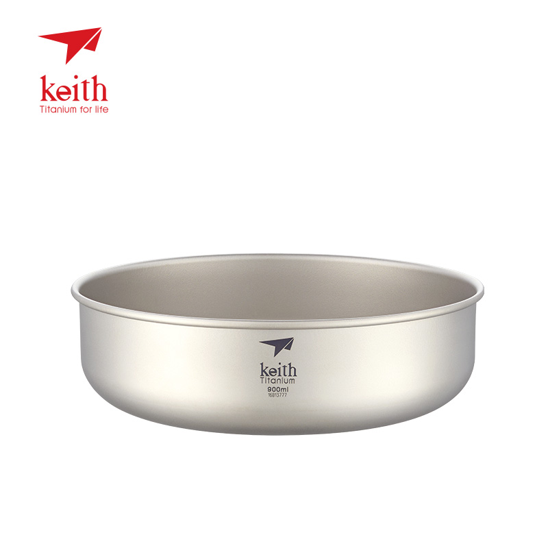 keith铠斯纯钛钛碗便携餐具户外