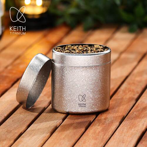 KEITH铠斯纯钛茶叶罐 咖啡豆罐 户外露营旅游罐子
