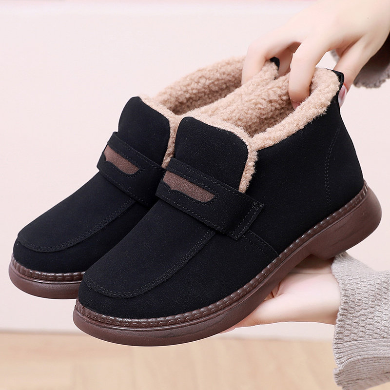 冬季女士保暖防滑加绒加厚休闲鞋