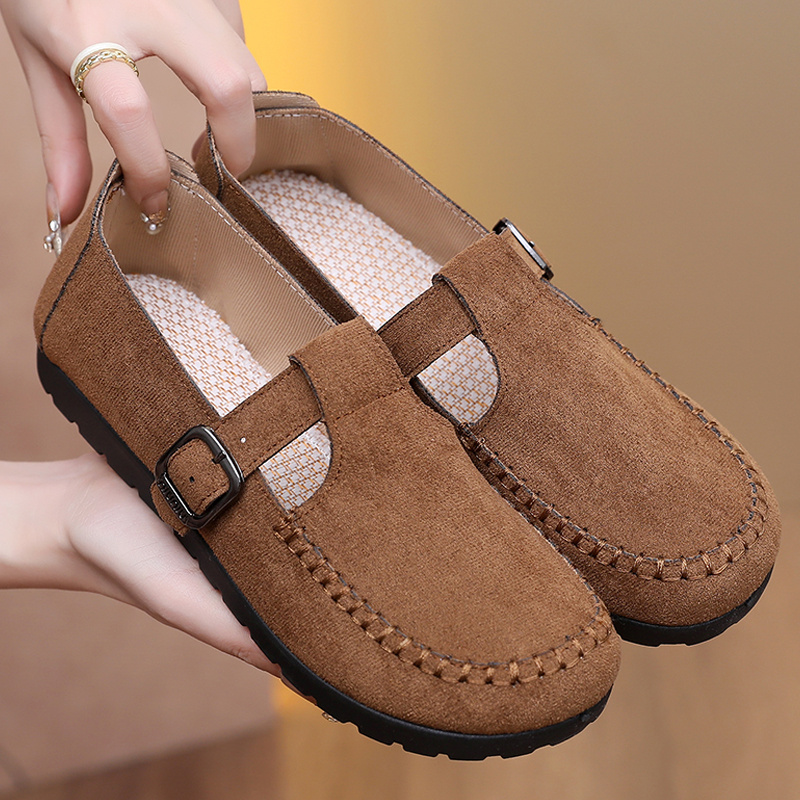 春季新款老北京布鞋女鞋博肯单鞋休闲舒适平底软底百搭复古妈妈鞋