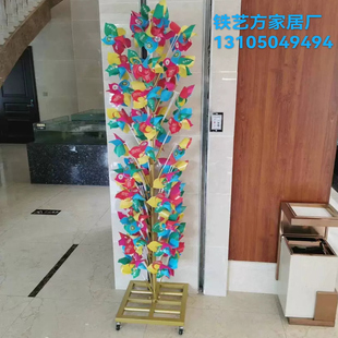 玩具风车气球展示架景区玩具风车陈列架儿童玩具风车展架插架定制