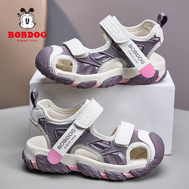 巴布豆女童鞋新款包头凉鞋夏季时尚儿童运动沙滩鞋软底公主学生鞋