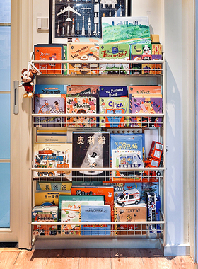 SOFS儿童墙壁书架家用墙上置物架门后简易书柜宝宝小书架铁艺壁挂