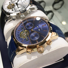 卡罗莱官方正品机械表全自动品牌男士手表男表防水新款镂空真皮潮