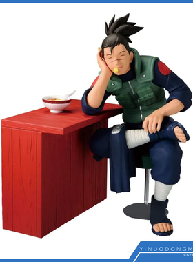 眼镜厂 89619 组立景品手办 火影忍者 伊鲁卡 老师 一乐拉面 吃面