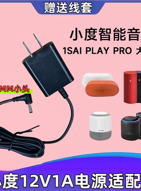 适用小度智能音箱A1/1S/Pro/Play大金刚12V1A充电源适配器线插头