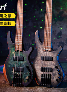 【手感精调】Cort考特Space4 5无头电贝司四弦五弦原装包送大保养