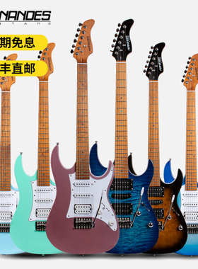 【精调】日本老牌Fernandes费尔南德斯初学电吉他送琴盒