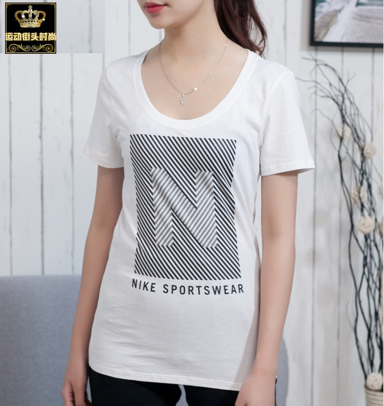 专柜正品 NIKE TEE OPTICAL 女子纯棉短袖T恤背心 AJ7642-010-100