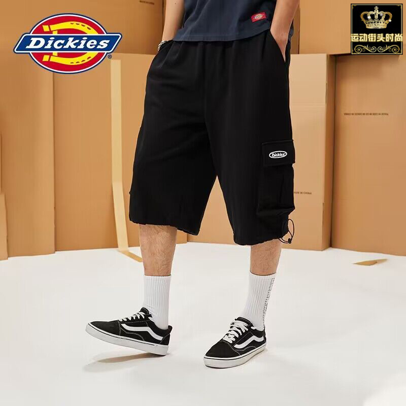 专柜正品 Dickies 帝客 男针织宽松运动休闲七分裤 DK0103548BLK1