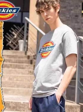 专柜正品 DICKIES 经典大标 男潮流纯棉运动短袖T恤 DK006909CG71