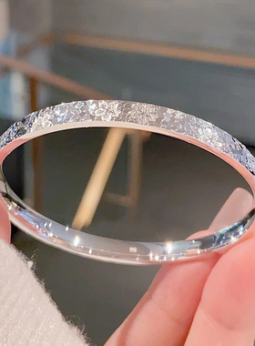 叶子碎冰冰足银手镯银手镯