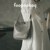 fooooobag 「轧戏卢昱晓同款 」植鞣系列「简约大水桶」头层牛皮