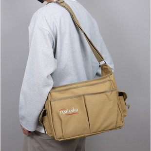 新款工具包便携式男斜挎结实耐用劳保帆布水电工包耐磨五金工具包