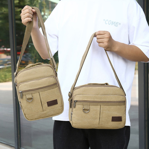 新款加厚帆布竖版多层小号手提耐磨工具包便携式电工横板多功能包