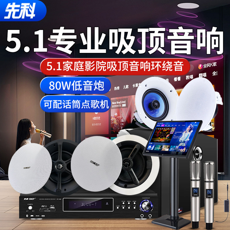 5.1家庭影院环绕音响套装吸顶音响重低音KTV点歌7.1音箱